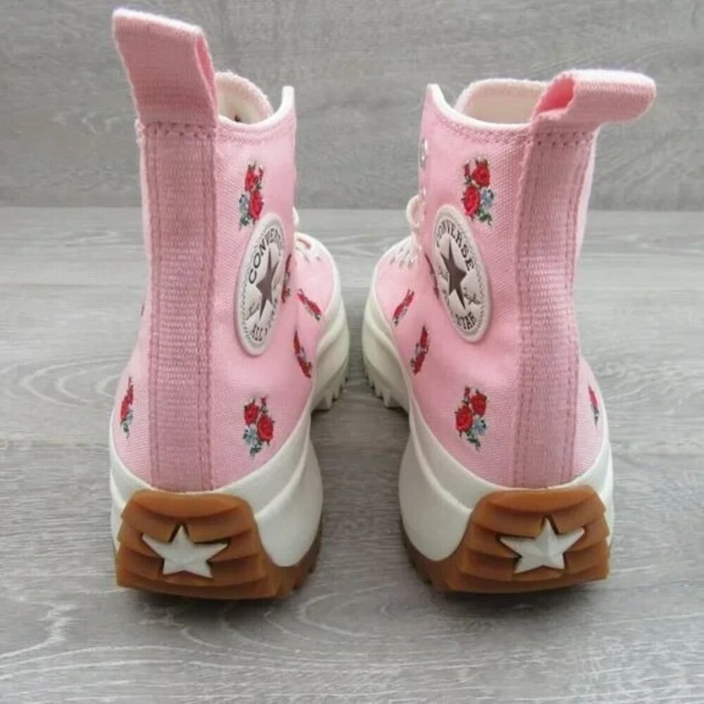 Converse Run Star Hike HI Platform Women's Size 9.5 Pink Red Roses NEW A05192C - Picture 8 of 14